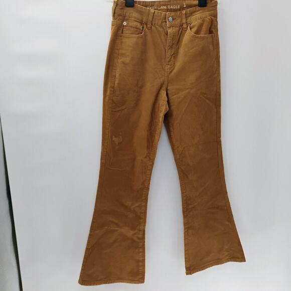 American Eagle Outfitters Pants Womens 8 Corduroy Super Hi-Rise Flare * - Picture 7 of 11